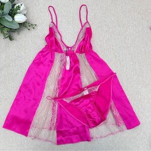 Victoria's Secret Women’s Set Satin Pink Polyester Sleepwear Size S